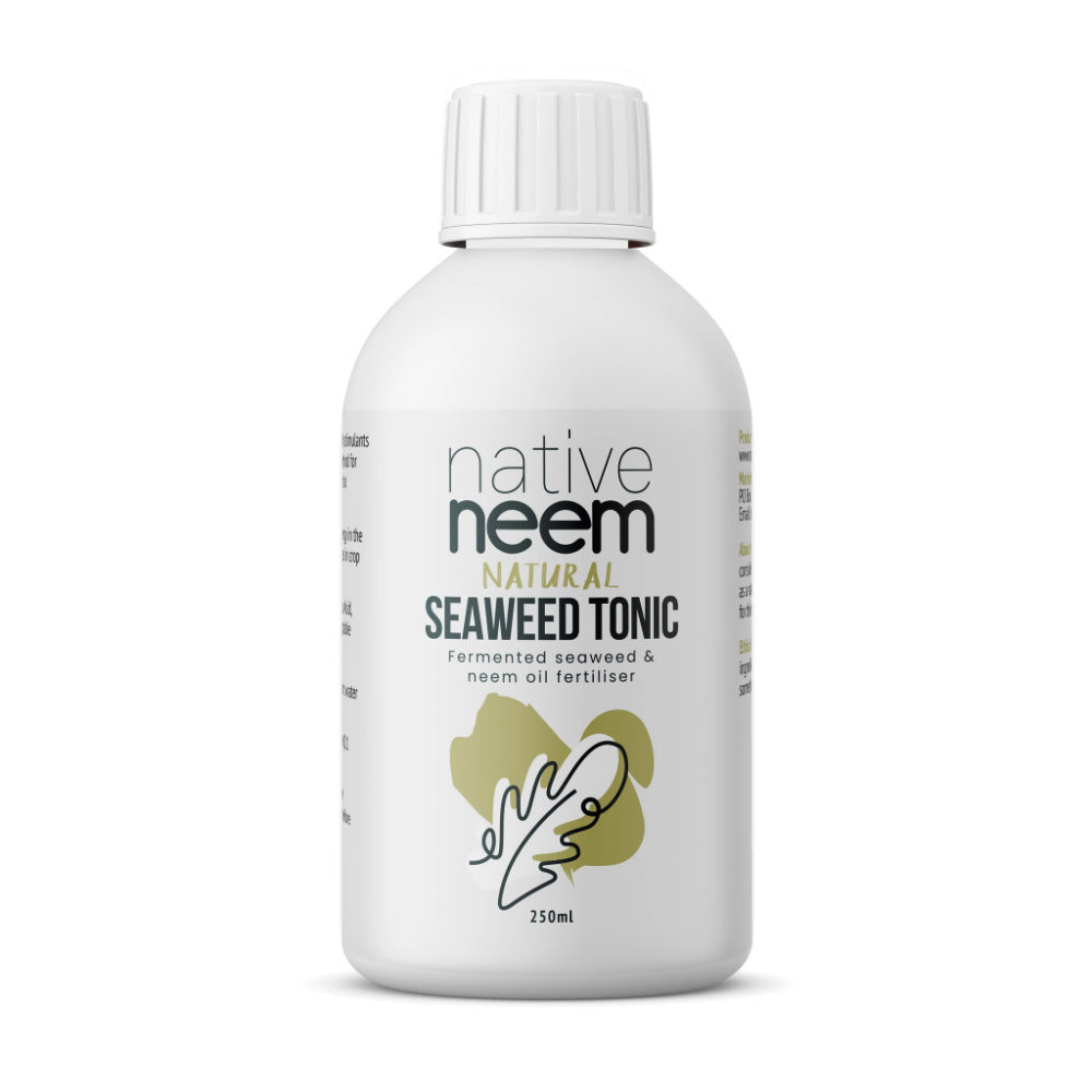 bottle of organic-native-neem-and-seaweed-liquid-fertiliser