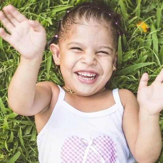 girl with big smile