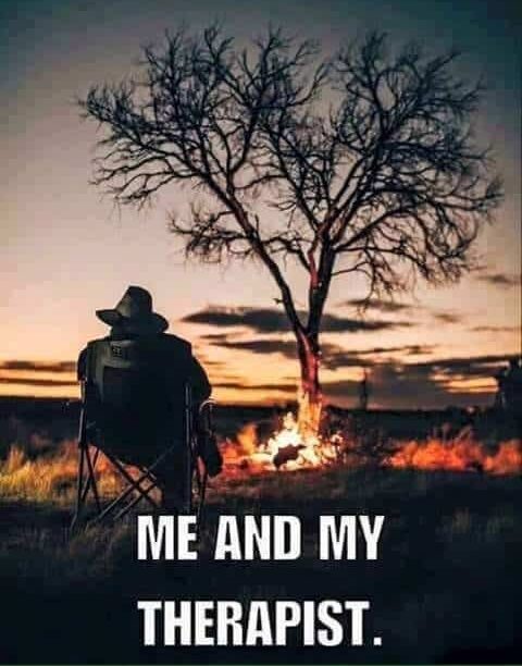reflect, recharge, reconnect by the campfire